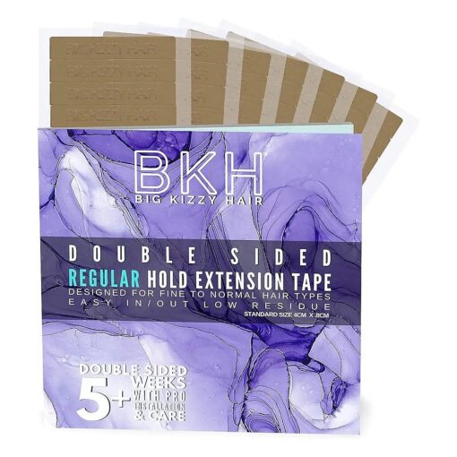 Hair Extensions Tape - Regular Hold - Fits Most Tape in Hair Extensions, 4cm x .8cm Tape for Extensions, Professional Double Sided Extension Tape