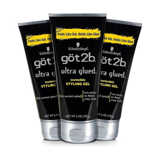 Got2b Ultra Glued Invincible Styling Hair Gel, 6 oz ( Count of 3 )