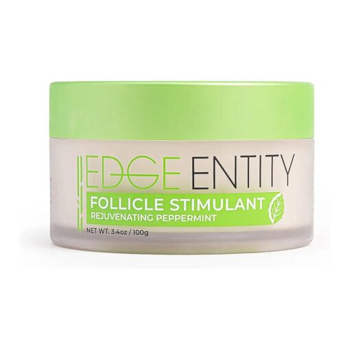 Edge Entity Hair Follicle Stimulant Cream with Natural Oils & Vitamins for Thicker, Healthier Scalp and Hairs | Peppermint Hair Moisturizer Cream for Dry Scalp Repair and Breakage Prevention, 3.4oz