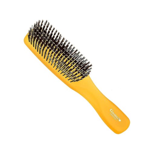 Giorgio Neon GION1O ( 7.75" Orange ) Gentle Touch Detangler Hair Brush - Scalp Brush / Travel Brush Stimulates Hair Growth with Dual-Length Soft Nylon Bristles for Sensitive Scalps - Anti Static Brush