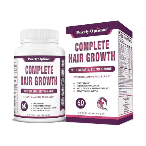 Premium Hair Growth for Women & Men - Hair Growth Vitamins w/ Biotin & Keratin - Prevents Hair Loss & Thinning, Supports Thicker Healthier Hair Growth - Supplement for All Hair Types, 60 Capsules