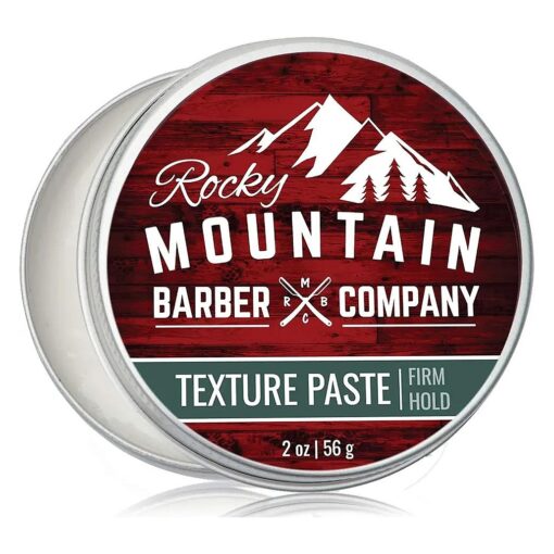 Rocky Mountain Barber Company Hair Paste for Men - Hair Styling Paste with Pliable Light-Firm Hold for All Hair Styles, Shine-Free Matte Finish - Easy to Wash Out, 2 oz