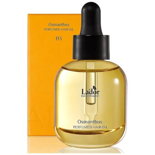 LADOR Hair Perfume Oil for Dry Damaged Hair - Anti Frizz Nourishing Fragrance Gloss Oil Serum Leave-In Conditioner Hold Curls & Waves Free of Sulfate Paraben Alcohol 1 Fl Oz 03 Osmanthus LA'DOR Korean