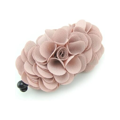 Flowers Rose Hair Clip Ponytail Holder 1 PCS ( H41 ) ( Pink )