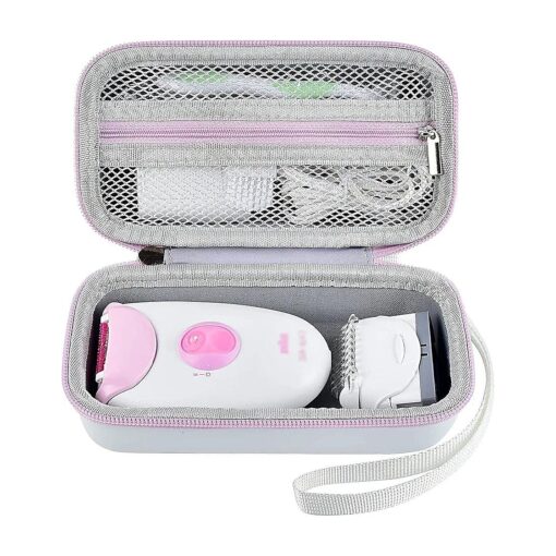 Case Compatible with Braun Epilator Silk-epil 3 3-270, Storage for Hair Removal Shaver & Trimmer for Women, Holder for Facial Epilator & Razors Head, Cleaning Brush, Charger ( Box Only )