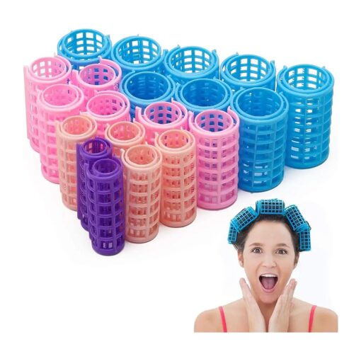 Hair Roller, 20 Pack Self Grip Roller, 4 Kinds Hairdressing Curlers for DIY or Hair Salon ( Barrel type ) ( Barrel type )