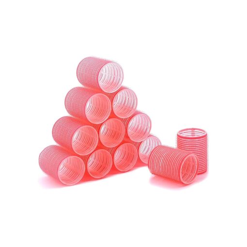 Hair Rollers, 12 Pack Salon Hair Dressing Curlers Self Grip, Hair Curlers for Long Hair, DIY Curly Hairstyle with Clips, Colors May Vary, Large