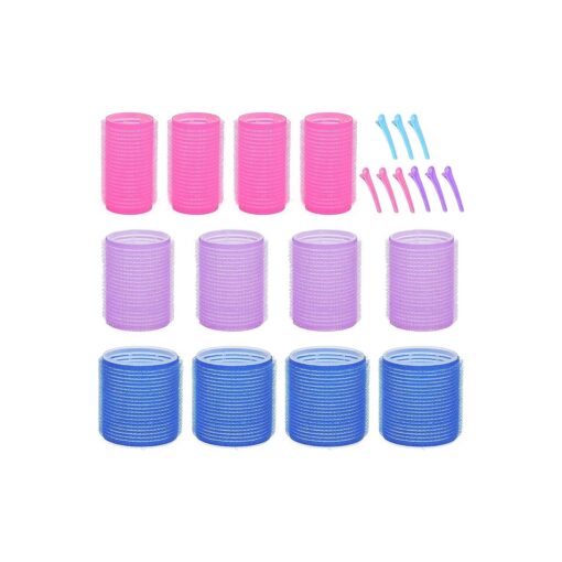 Hair Rollers for Blowout Look Long Hair, 21 PCS Self Grip Hair Rollers for Long Medium Short Hair Styling Curling Tools DIY Hair Curlers to Sleep In