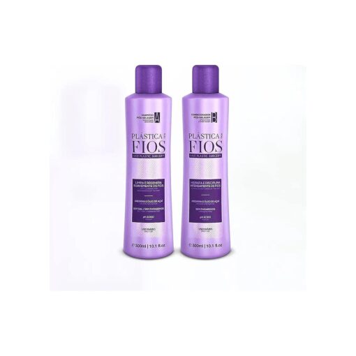 Cadiveu Plastica Dos Fios - Home Care - Shampoo and Conditioner Hair smoothing set for all hair types, Duo Set, ( 2 x 300ml )