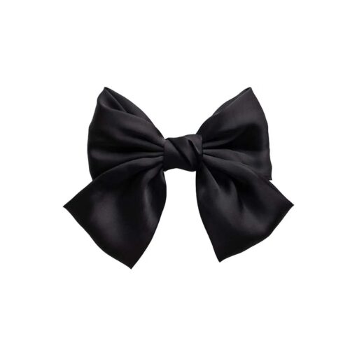 Big Hair Bows for Women Girls, Hair Clips for Styling Bowknot French Barettes and Hair Clips for Women Girls, Hair Bow Clips Accessories for Women Black