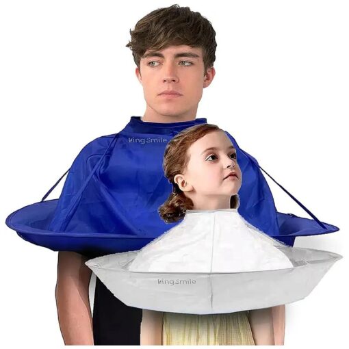 Kingsmile 2Pack Hair Cutting Cape Umbrella, Foldable Hair Cape, Professional Hair Cutting Cloak Umbrella Cape, Haircut Cape for Hair Stylist and Home Stylists Combinations for Adults and Kids