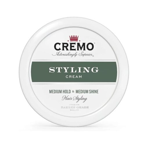 Cremo Premium Barber Grade Hair Styling Cream, Medium Hold, Medium Shine, 4 Oz