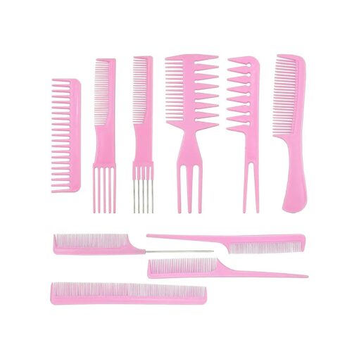 10 Pcs Hair Stylists Professional Styling Comb Set, Combs for Hair Stylist, Coarse Fine Toothed Pick Combs - Hair Styles for Women