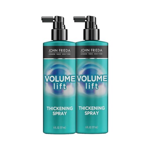 John Frieda Volume Lift Thickening Spray for Natural Fullness, Fine or Flat Hair Root Booster Spray with Air-Silk Technology, 6 oz, ( Pack of 2 )