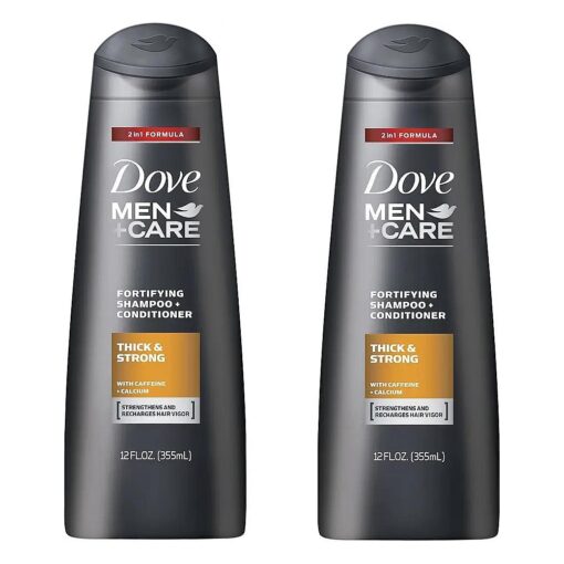 Dove Men+Care Thick and Strong Fortifying 2in1 Shampoo and Conditioner 12 FL OZ - Pack of 2