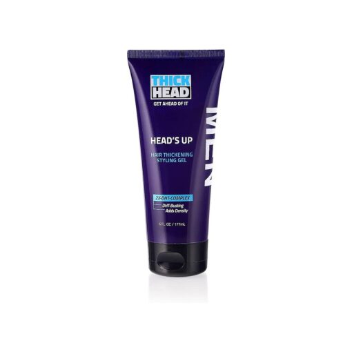 Heads Up Hair Thickening Styling Gel for Men Adds Instant Volume and Texture to Thin Fine Hair | Provides Firm Hold | 6 Fl Oz