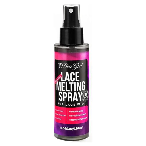 Lace Melting Spray For Wigs-GlueLess Hair Adhesive for Wigs-Long Lasting Formula with Protecting Edges, Gives Undetectable and Natural Look 4.06 fl oz