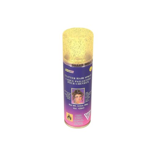 Rubie 's Costume 18023 Co Glitter Hairspray, Gold, One Size