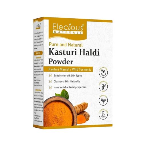 Kasturi Haldi Powder for Natural Finish Face Wild Turmeric Powder for Glowing Skin Kasturi Manjal for All Skin Types 100 % Natural, Chemical-Free, Perseverative-Free ( Brown ) 3.5 Ounce