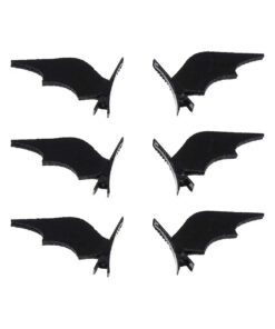 Beaupretty 6 Pieces Halloween Bat Wings Hair Clips, Devil Wing Hair Barrettes Black Horror Hairpins Goth Accessories for Party Cosplay Props