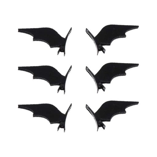 Beaupretty 6 Pieces Halloween Bat Wings Hair Clips, Devil Wing Hair Barrettes Black Horror Hairpins Goth Accessories for Party Cosplay Props