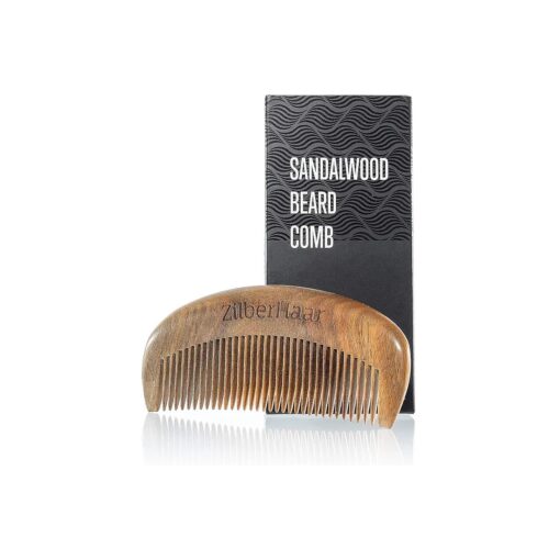 ZilberHaar Beard Comb - 100 % Sandalwood - Essential Beard Care Accessory for Men - Hand Made