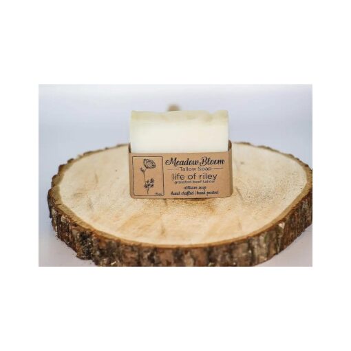 Meadow Bloom Tallow Bar Soap - Unscented Single Pack - Made with All Natural 100 % Grass Fed Tallow Handmade Soap Bar - Great for Face or Body Soap