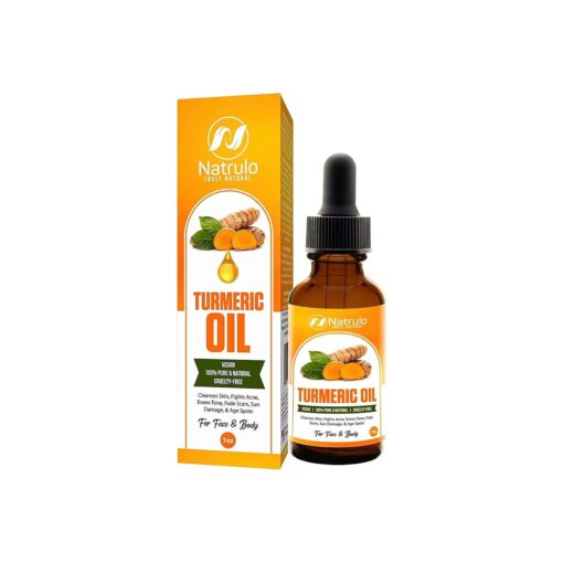 Turmeric Serum for Face & Body - All Natural Turmeric Skin Brightening Oil for Dark Spots - Cleanses Skin, Fights Acne, Evens Tone, Heals Scars - Pure Handcrafted Turmeric Oil Skincare Made in the USA