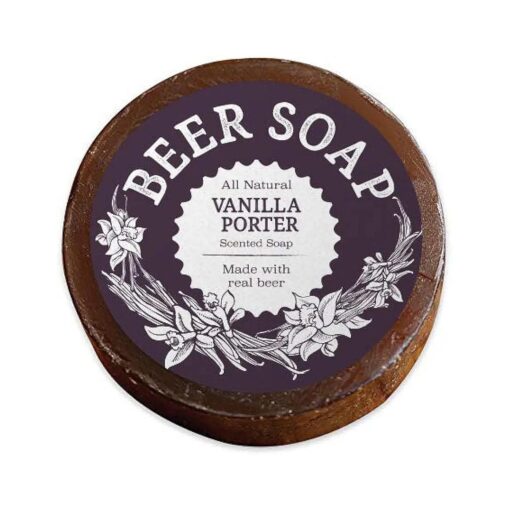 Beer Soap ( Vanilla Porter ) - All Natural + Made in USA - Actually Smells Good ! Great For Beer Lovers