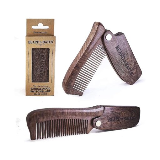 The Sandalwood Switchblade - The Original Folding Wooden Beard Hair Comb | Boutique, Artisan Crafted, Los Angeles