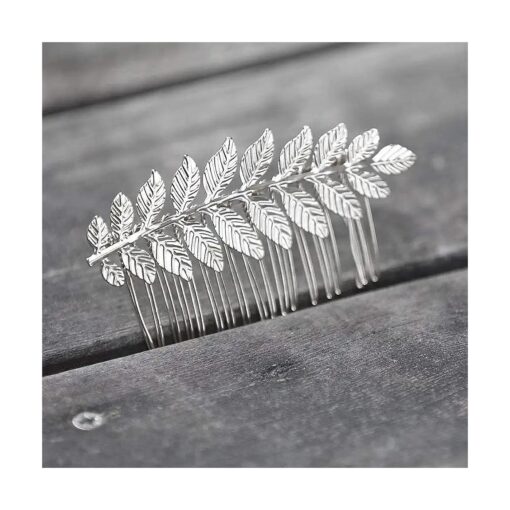 Yean Leaf Bridal Hair Combs Bride Wedding Hair Accessories Silver Headpiece for Women and Girls ( Silver )