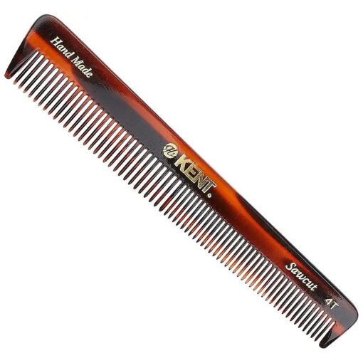 Kent 4T 6 Inch Double Tooth Hair Dressing Comb, Fine and Wide Tooth Dresser Comb For Hair, Beard and Mustache, Coarse and Fine Hair Styling Grooming Comb for Men, Women and Kids, Made in England