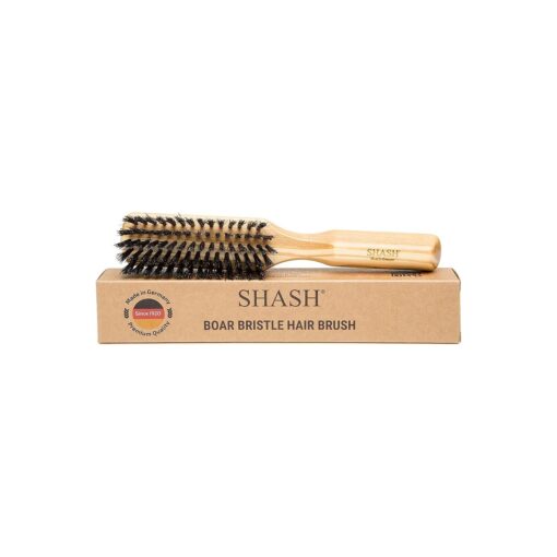 Since 1869 Hand Made in Germany - 100 % Boar Bristle Hair Brush, Suitable For Thin To Normal Hair - Naturally Conditions Hair, Improves Texture, Exfoliates, Soothes and Stimulates the Scalp