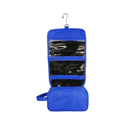 Hanging Travel Bag with Toiletries Organizer and 360 degree Swivel Hook, Royal