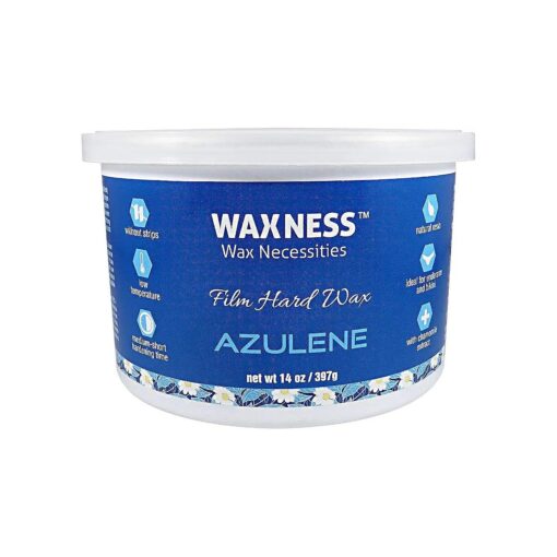 Wax Necessities Waxness Azulene Stripless Hard Wax Tin 14 Ounces