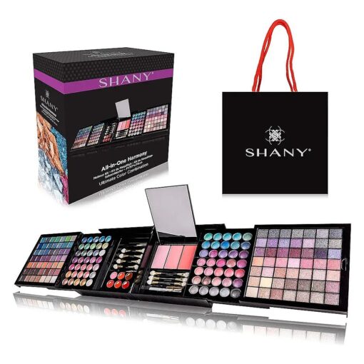 SHANY All In One Harmony Makeup Set - Ultimate Color Combination - Eyeshadows, Blush Powder, Lip-gloss Lipstick, Mini Makeup brushes, Makeup applicators, HOLIDAY GIFT IDEA - New Edition