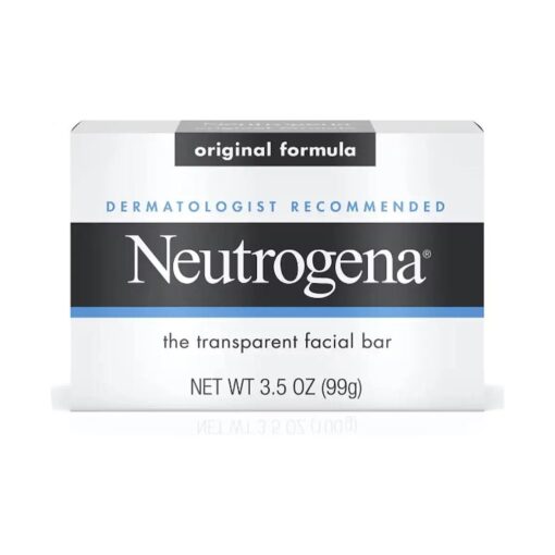 Neutrogena Original Gentle Facial Cleansing Bar with Glycerin, Pure & Transparent Face Wash Bar Soap, Free of Harsh Detergents, Dyes & Hardeners, 3.5 oz ( Pack of 6 )