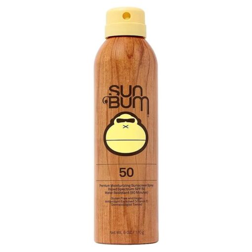 Original SPF 50 Sunscreen Spray |Vegan and Hawaii 104 Reef Act Compliant ( Octinoxate & Oxybenzone Free ) Broad Spectrum Moisturizing UVA/UVB Sunscreen with Vitamin E | 6 oz