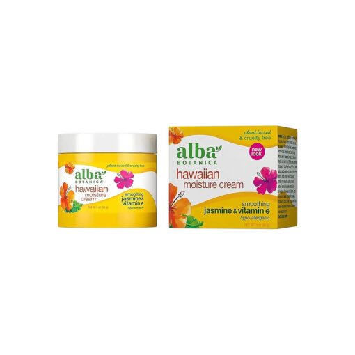 Alba Botanica Hawaiian Moisture Cream, Soothing Jasmine & Vitamin E 3 oz ( Pack of 2 )