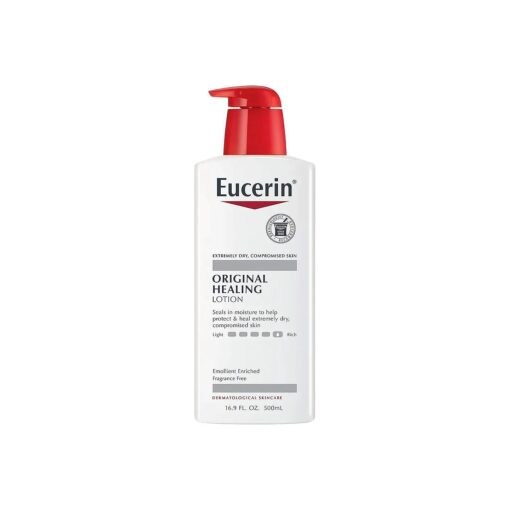 Eucerin Original Healing Rich Body Lotion, Body Lotion for Dry Skin, 16.9 Fl Oz Pump Bottle