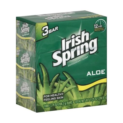 Irish Spring Aloe Mist Deodorant Bath Bar, 3.7 oz, 3 ct x 3 Packs ( Total of 9 Bars of Soap/Packaging May Vary )