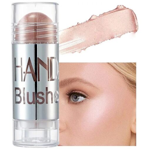 GL-Turelifes Blush Stick Blush Cream Moisturizing, Highlighter & Trimming Rouge Pen, Glow and Mood Boosting Blushes Stick Cheek Makeup Adds Shimmer, Easy To Use ( # 02 )