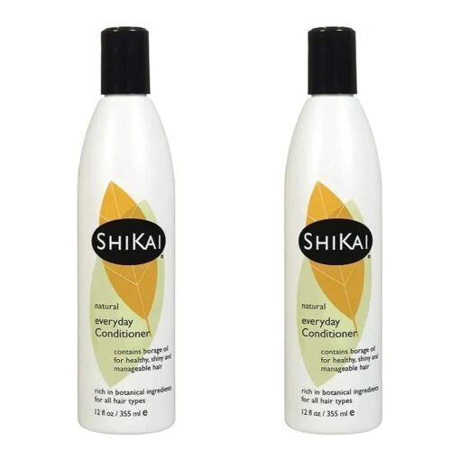 ShiKai Everyday Hydrating Conditioner ( Unscented, 12oz, Pack of 2 ) | With Borage & Jojoba Oil | Promotes Healthy Scalp | Nourish & Shine | Vegan