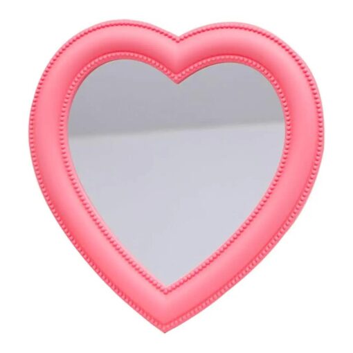 BESPORTBLE Heart Mirror Heart Shaped Mirror Personal Mirrors Tabletop Cosmetic Mirror Vanity Mirror Table Mirror