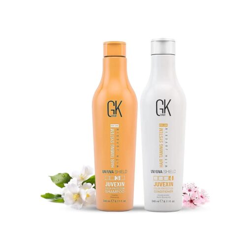 GK HAIR Global Keratin Colored Shield Shampoo and Conditioner Sets ( 8.11 Fl Oz/240ml ) Deep Cleansing Moisturizing Heat Shield Protection for Color Treated Dry Damaged Curly Frizzy Hair - Sulfate Free