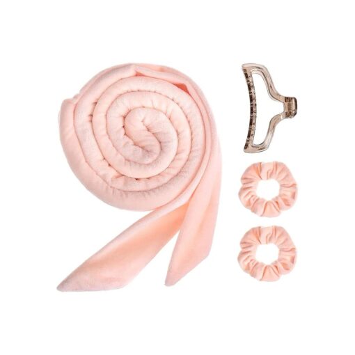 Heatless Hair Curlers for Long Hair, Soft Heatless Curling Rod Headband Extra Long, No Heat Hair Curlers You Can Sleep in ( Pink )