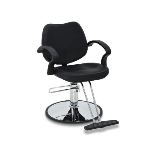 Dkeli Salon Chair Barber Chair Styling Chair Hydraulic Heavy Duty Leather Swivel Classic Hair Salon Chair Shampoo Tattoo Spa Beauty Equipment for Hair Stylist Women Man, Black