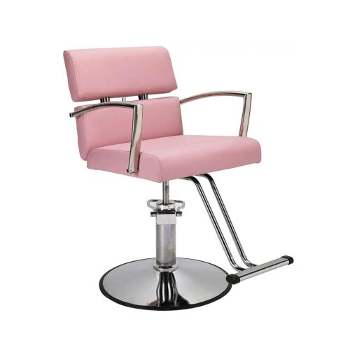 Salon Chair Heavy Duty for Stylist, Barber Chair Pink 360 Degree Swivel, Hydraulic Pump for Hair Cutting, Beauty Spa Styling Hairdressing Tattoo Equipment