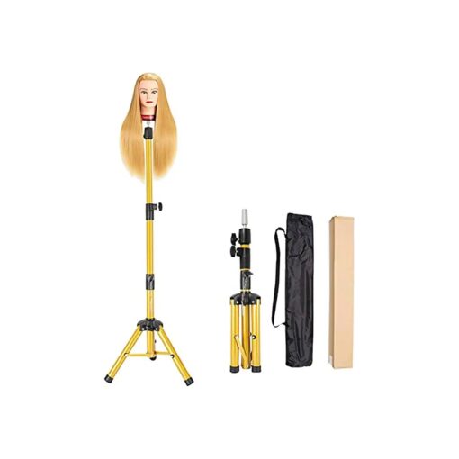 Heavy Duty Wig Stand Tripod - 55 Inch Mannequin Head Stand Wig Stand Tripod with Head Wig Head Stand with Mannequin Head Adjustable Wig Tripod Stand for Styling ( Mannequin Head Not Included )