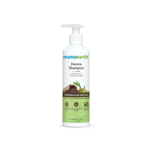 MAMAEARTH Henna Shampoo, for enhance hair color, with Henna and Deep Roast Coffee - 250 ml